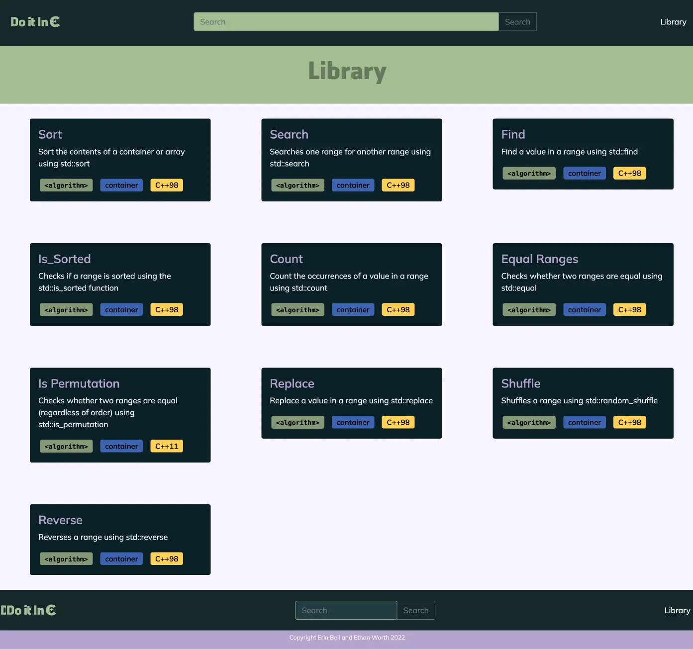 library page of of do-it-in-cpp.com