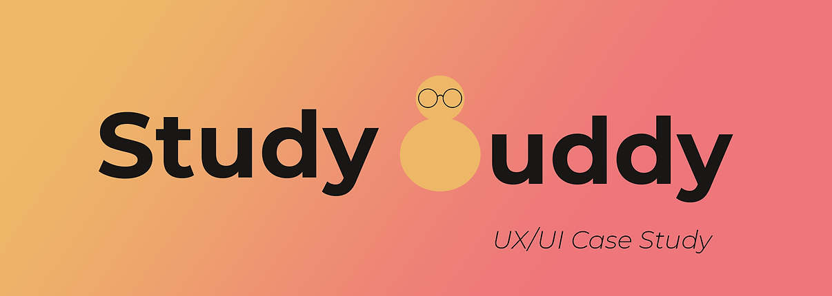 logo of study buddy and the line "ux/ui case study" underneath